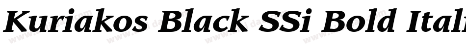 Kuriakos Black SSi Bold Italic字体转换